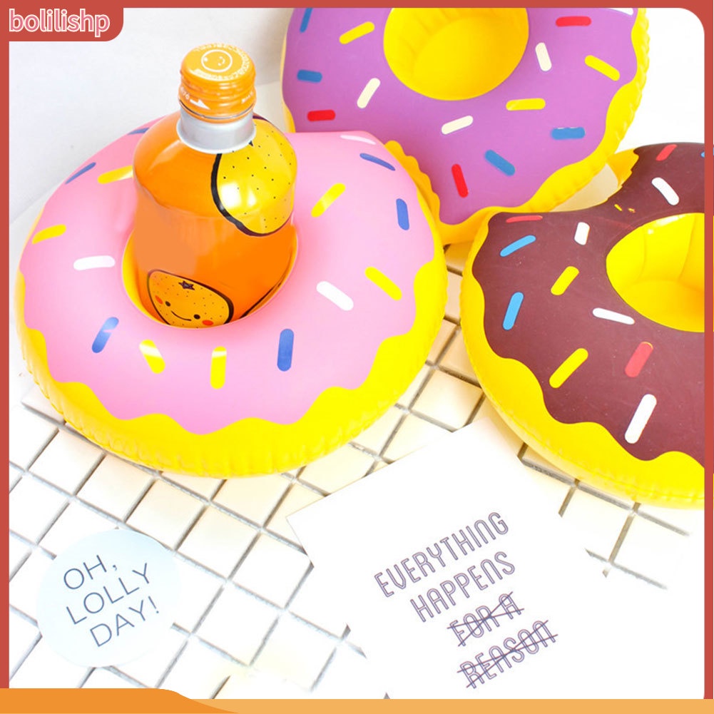 Phao Bơm Hơi Đựng Lon Nước Hình Bánh Donut Độc Đáo