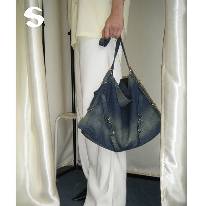 Túi tote Đeo Chéo Một Bên Vai Sức Chứa Lớn Phong Cách retro Đường Phố Ngủ at 11