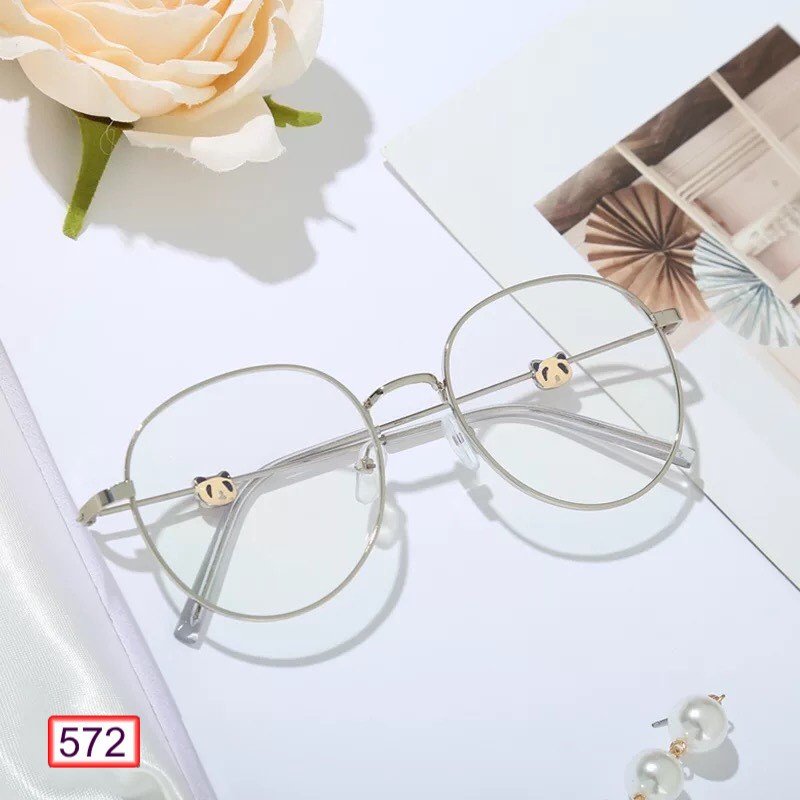 Mắt Kính Thời Trang Gọng Đính Gắn Chú Gấu Dễ Thương Phong Cách Cực Đẹp