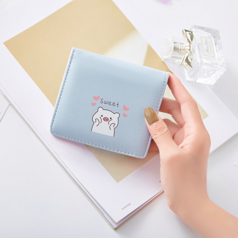 VÍ Nữ From Vuông FOREVER YOUNG Chú Heo Thả Tim Dễ Thương 303