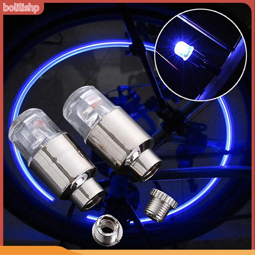Đèn gắn nắp van bánh xe đạp xe máy LED tiện lợi