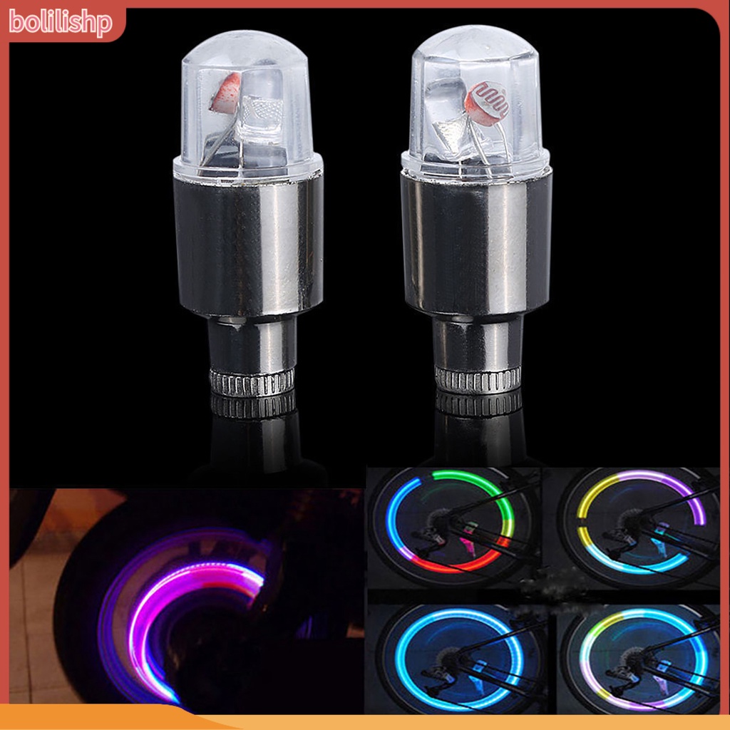 Đèn gắn nắp van bánh xe đạp xe máy LED tiện lợi