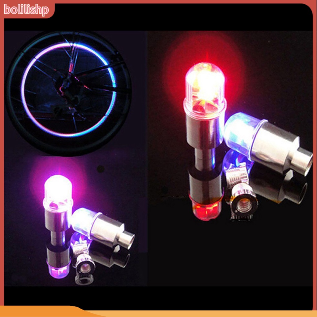 Đèn gắn nắp van bánh xe đạp xe máy LED tiện lợi