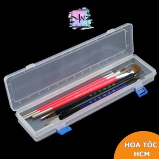 Hộp nhựa đựng cọ, hộp nhựa dài đựng cọ, dụng cụ vẽ