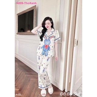 Đồ Ngủ Pijama Lụa Cao Cấp Đùi A009 - Đồ Bộ Suli