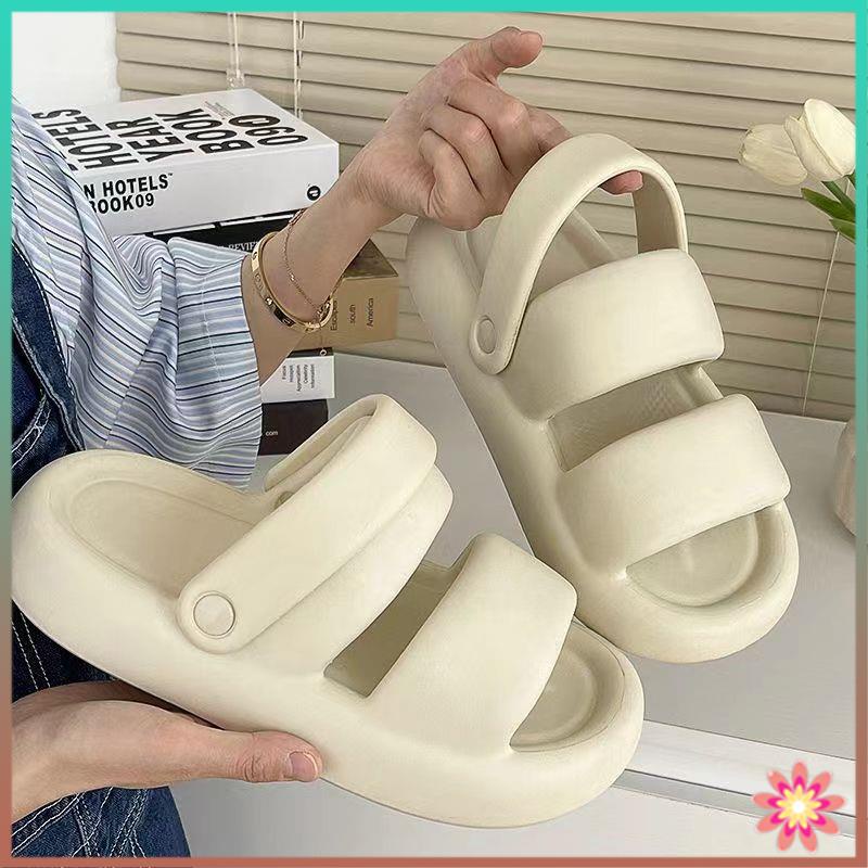 Dép bánh mì đế cao Dép lê màu dễ thương