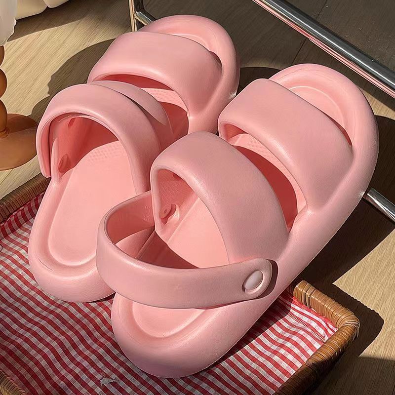 Dép bánh mì đế cao Dép lê màu dễ thương