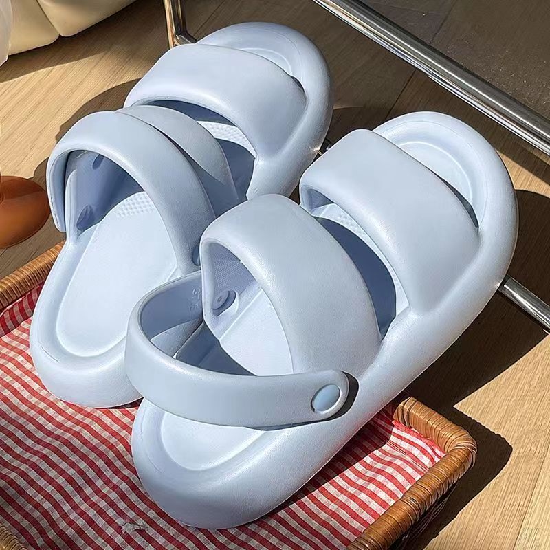 Dép bánh mì đế cao Dép lê màu dễ thương