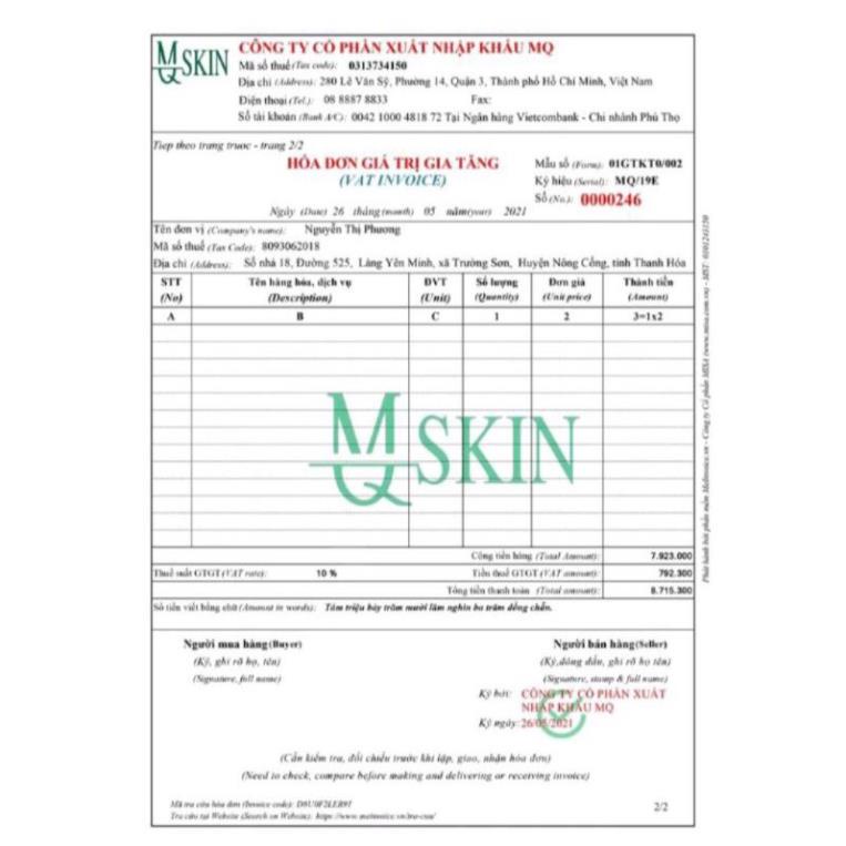 Kem Face Nhân Sâm Mq Skin Chính Hãng