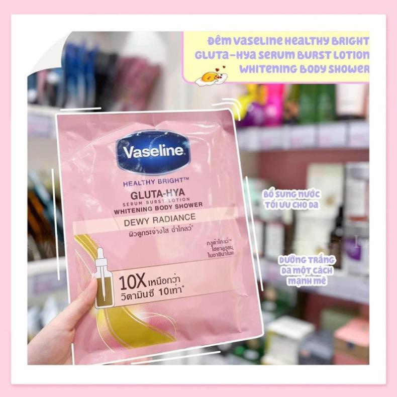 Gói tắm trắng da toàn thân Vaseline Healthy bright Gluta-Hya Whitening Body Shower Gói 120g - DORIS