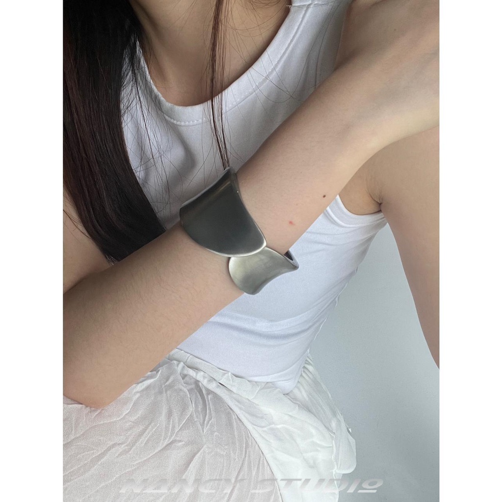 Vòng Đeo Cánh Tay Thiết Kế Mặt Nhám Phong Cách Retro Đơn Giản Dễ Phối Đồ