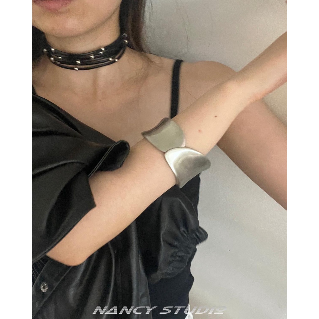 Vòng Đeo Cánh Tay Thiết Kế Mặt Nhám Phong Cách Retro Đơn Giản Dễ Phối Đồ