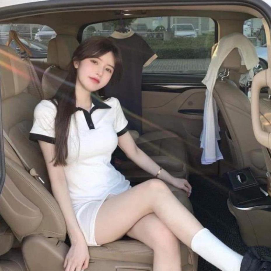 Váy polo nữ ngắn tay dáng xòe kiểu ôm body, phong cách basic sexy, chất dày dặn mặc đi chơi siêu xinh VAY2