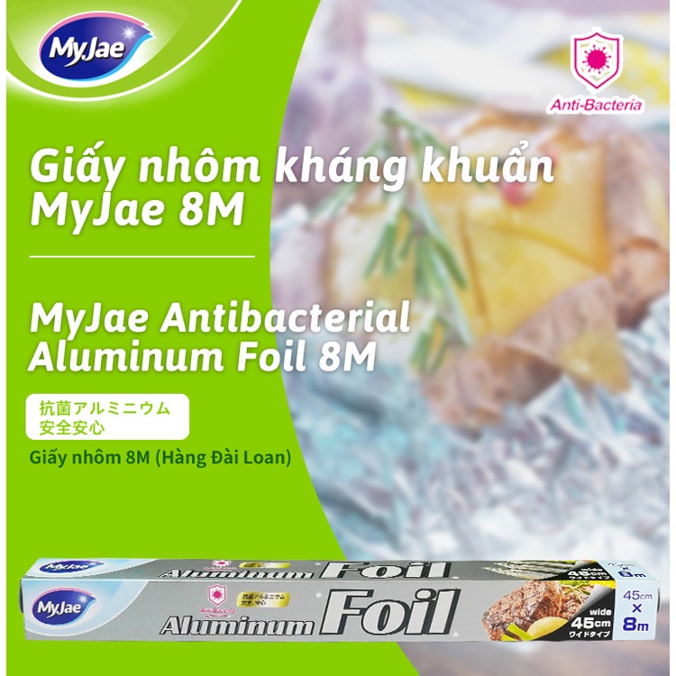 [MyJae x Toyal] Giấy bạc kháng khuẩn, màng nhôm lót nồi chiên, nướng BBQ, bảo quản thực phẩm 45cm x 8m