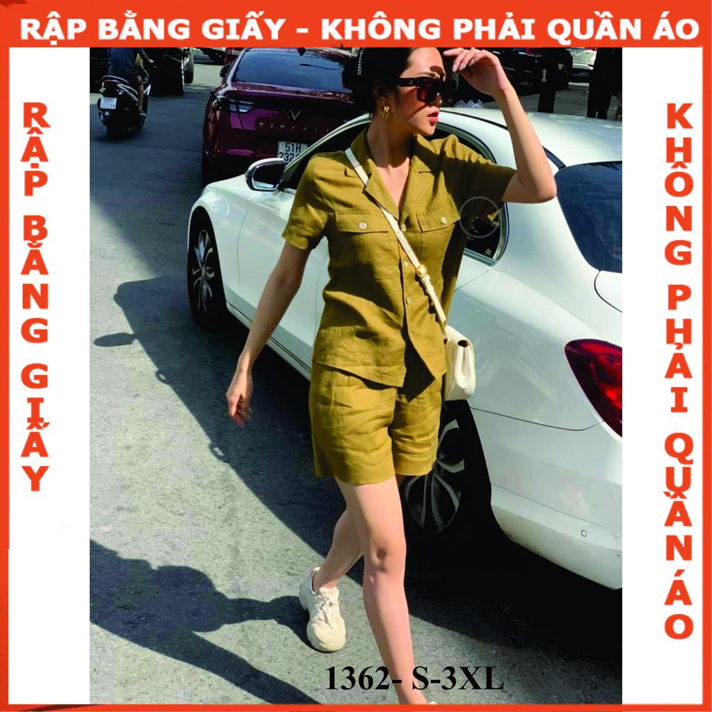 Rập giấy mã 1362 - set quần short áo danton