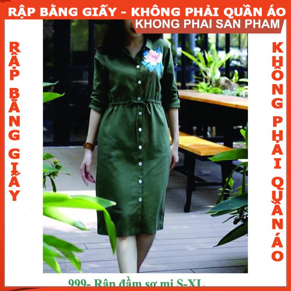 Rập giấy A0 mã 999 - đầm sơ mi