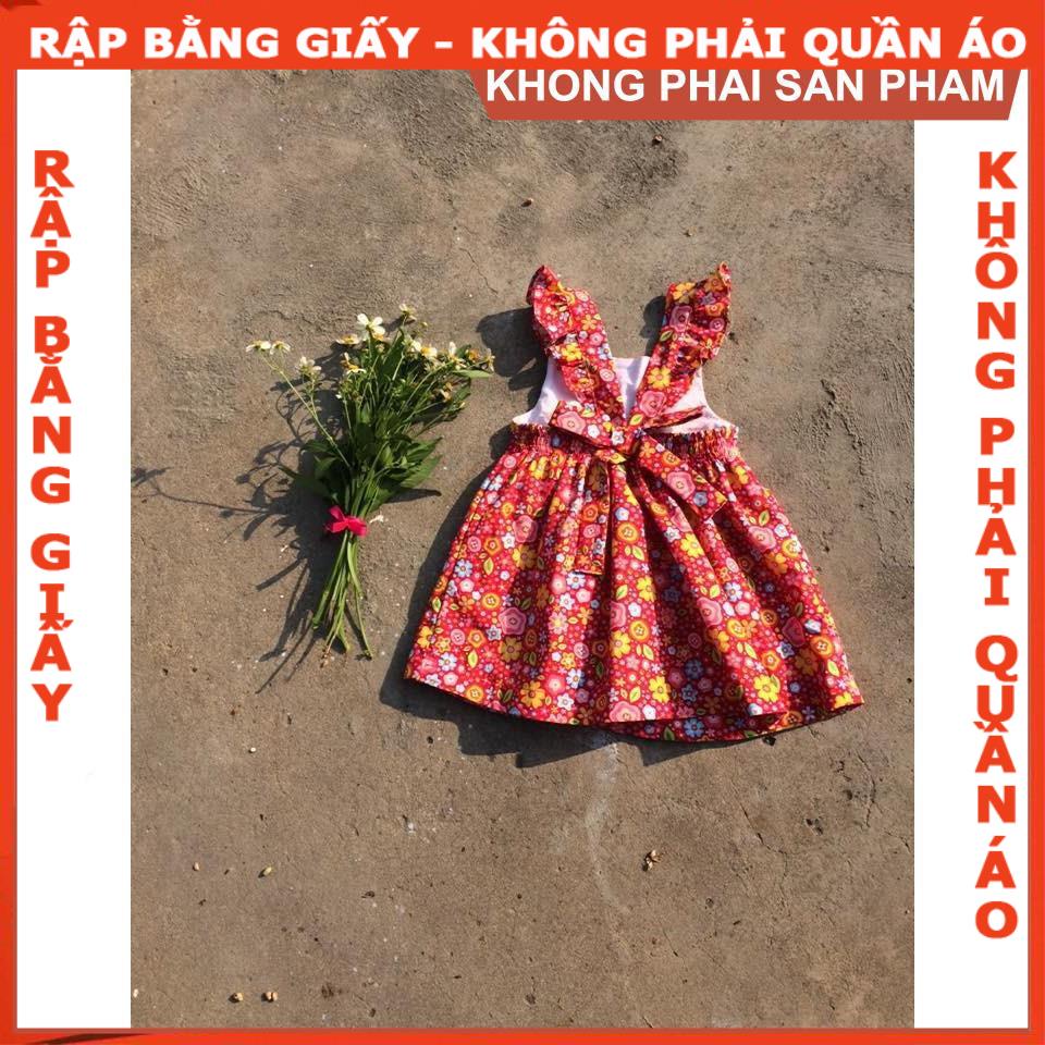 Rập đầm hở lưng cho bé - Rập giấy A0 mã R276