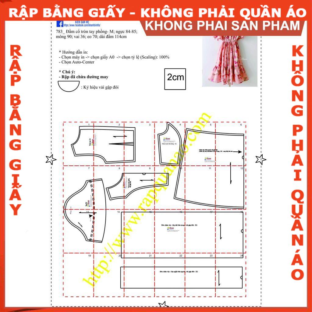 Rập giấy mã 783 - rập đầm tay phồng