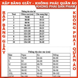 Rập giấy A0 mã R333 - bộ lửng mẹ bé