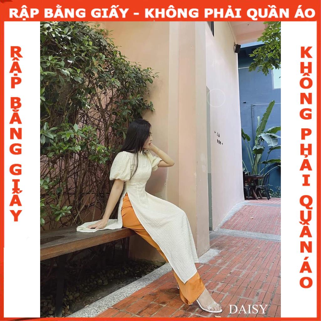 Rập giấy A0 mã Ad18 - nguyên bộ áo dài tay phồng