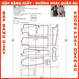 Rập giấy A0 mã 1418 - áo vest suông (BẢN VẼ)