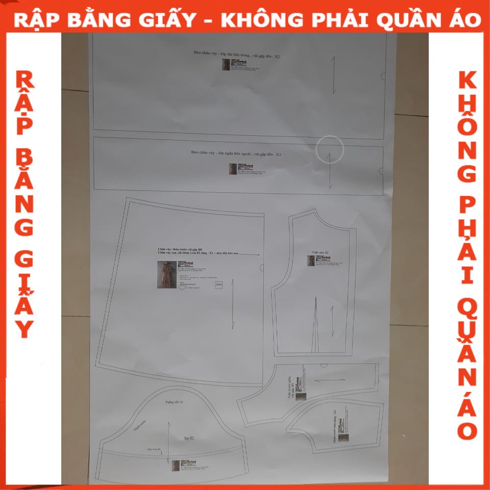 Rập giấy áo thắt nơ mã 1241