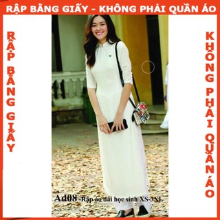 Rập giấy A0 may áo dài học sinh AD08 ( áo + quần)