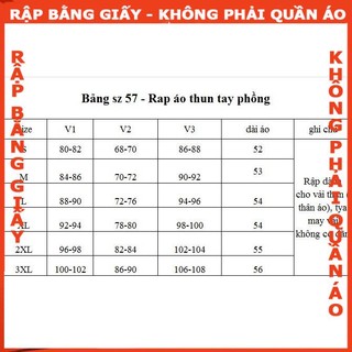 Rập giấy A0 may áo mã 57 (BẢN VẼ)