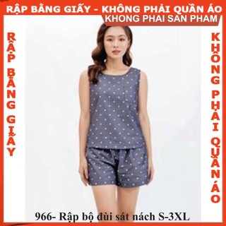 Rập may bộ mã 966- bộ đùi sát nách