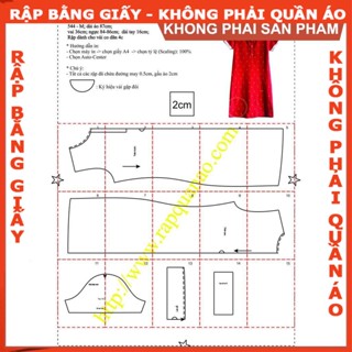 Rập giấy may đầm thun - mã 544 (BẢN VẼ)