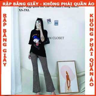Rập giấy A0 quần loe thun mã 08