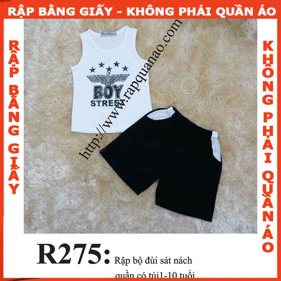 Rập giấy A0 mã R275- Rập bộ thun sát nách (BẢN VẼ)