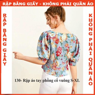 Rập giấy mã 130 - áo cổ vuông