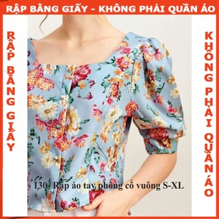 Rập giấy mã 130 - áo cổ vuông