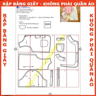 Rập giấy mã 1337 áo cổ tròn tay phồng (BẢN VẼ)
