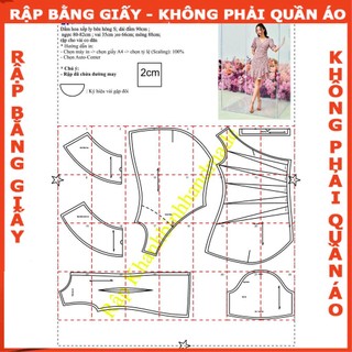 Rập giấy đầm tay phồng mã 1237 (BẢN VẼ)