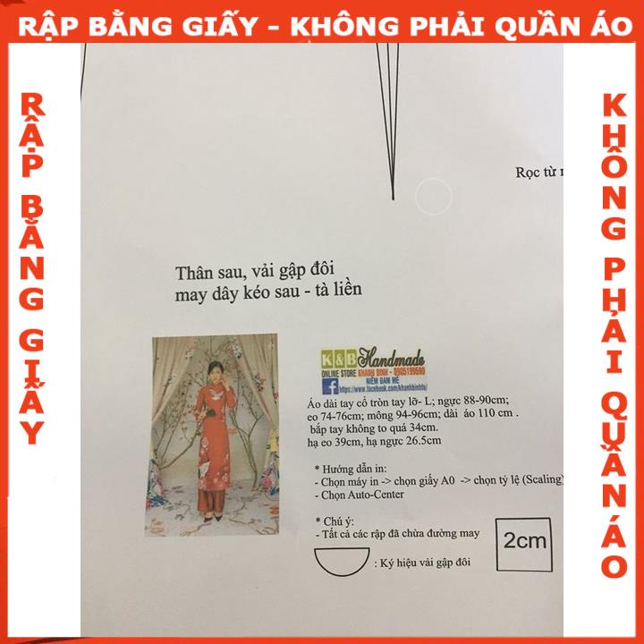 Rập giấy A0 AD23 áo dài form suông -