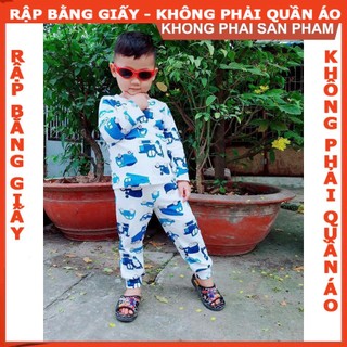 Rập giấy A0 bộ dài tay bé trai mã R139