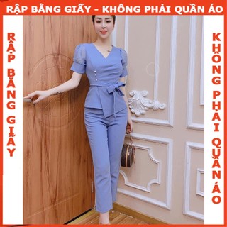 Rập giấy A0 bộ quần ống đứng áo kiểu mã  1001