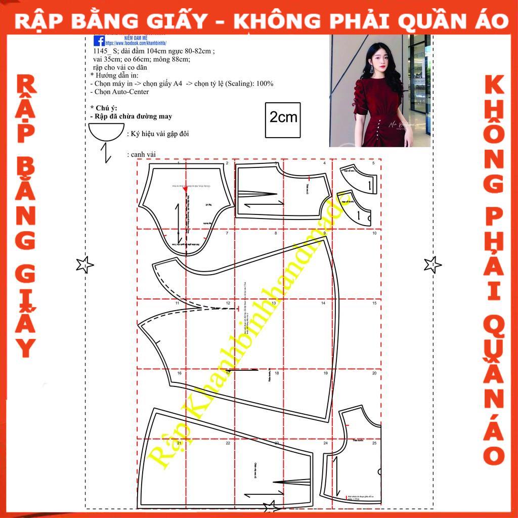 Rập giấy A0 mã 1145- không phải quần áo (BẢN VẼ)
