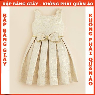 Rập đầm xếp ly cổ vuông - rập giấy in màu a0 mã r352