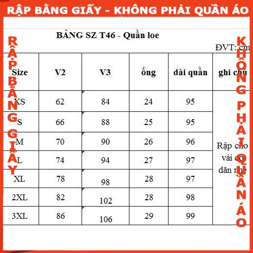 Rập giấy A0 mã T46 - Rập quần loe