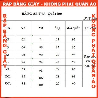 Rập giấy A0 mã T46 - Rập may quần