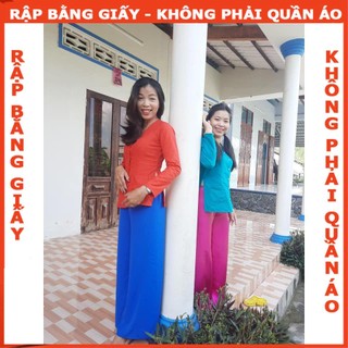 Rập giấy A0 mã AD34 - bộ bà ba người lớn cổ tim