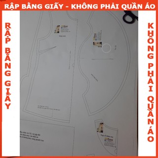 Rập đầm đuôi cá tay loe - rập giấy mã 1045 (BẢN VẼ)