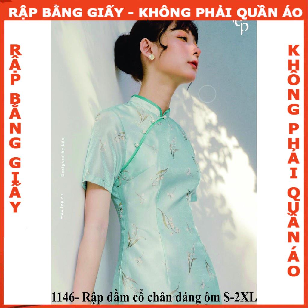 Rập đầm cổ chân dáng ôm mã 1146- giấy A0