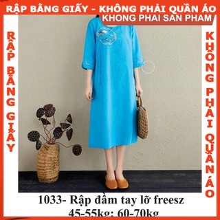 Rập giấy mã 1033 - Rập đầm suông tay lỡ (BẢN VẼ)