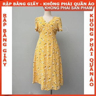 Rập giấy A0 mã 914 - đầm cổ tim tay phồng
