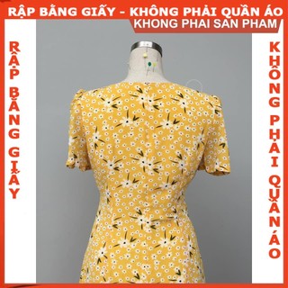 Rập giấy A0 mã 914 - đầm cổ tim tay phồng