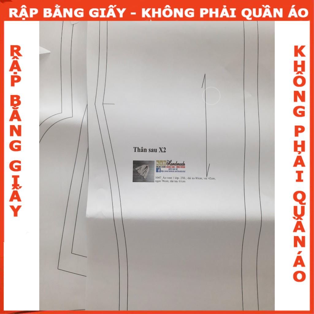 Rập áo blazer 1 lớp - rập giấy mã 1047